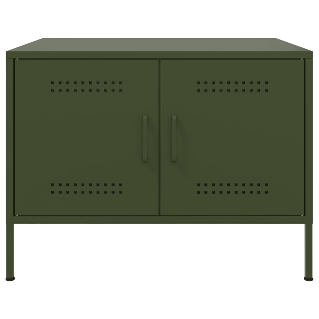 vidaXL Coffee Table Olive Green 68x50x50,5 cm Steel