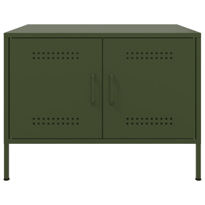 vidaXL Coffee Table Olive Green 68x50x50,5 cm Steel