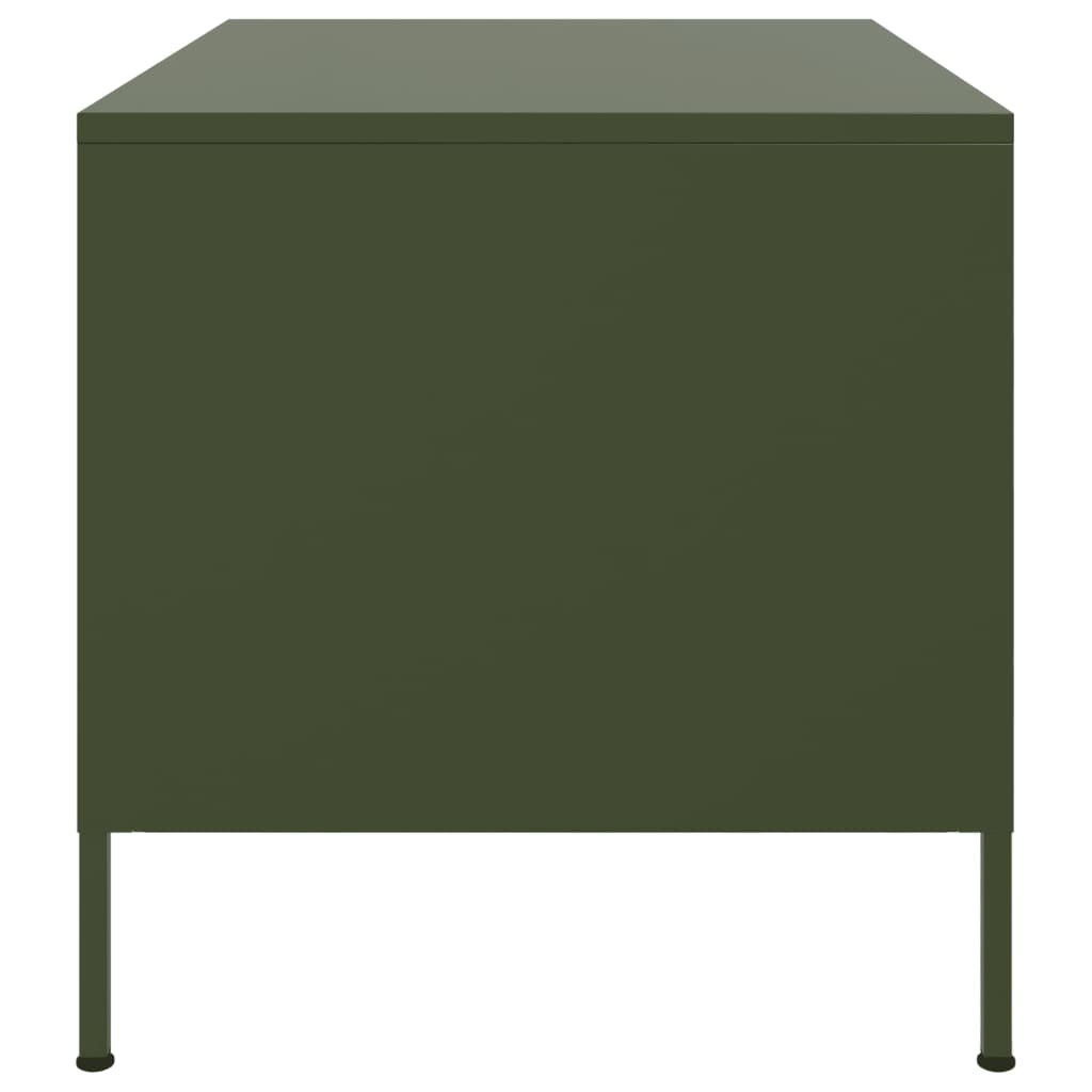 vidaXL Coffee Table Olive Green 68x50x50,5 cm Steel