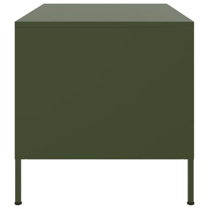 vidaXL Coffee Table Olive Green 68x50x50,5 cm Steel