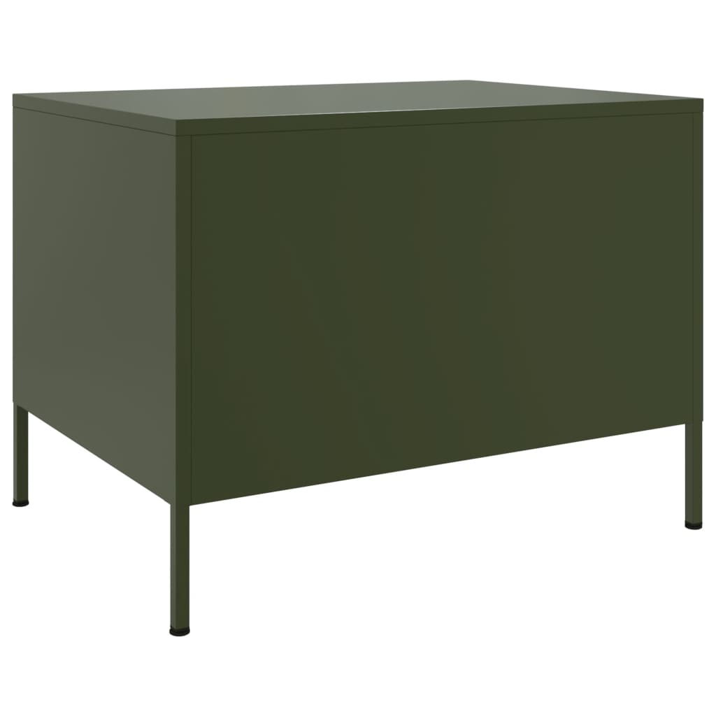 vidaXL Coffee Table Olive Green 68x50x50,5 cm Steel