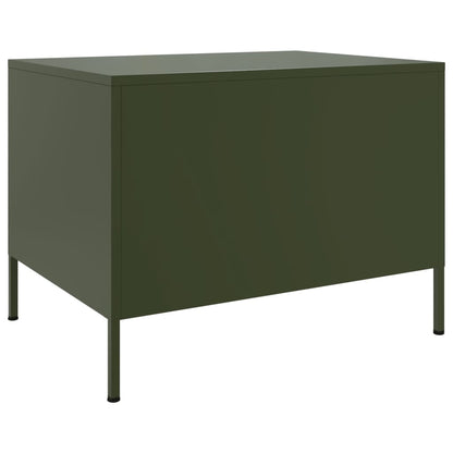 vidaXL Coffee Table Olive Green 68x50x50,5 cm Steel