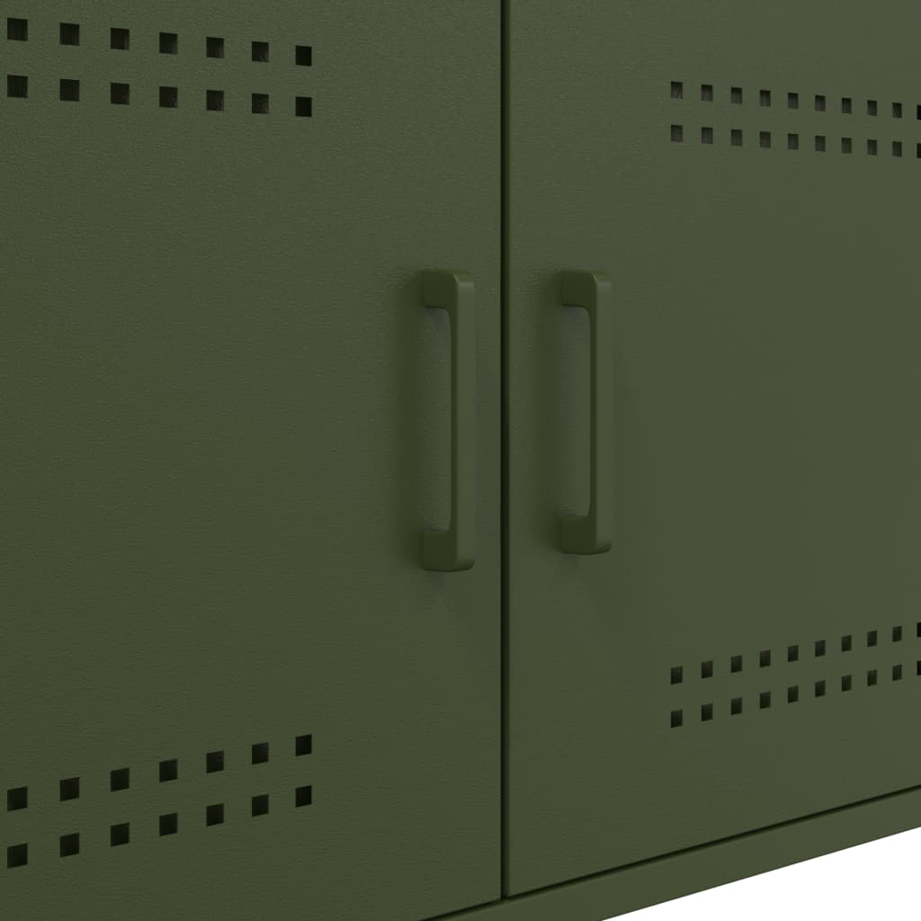 vidaXL Coffee Table Olive Green 68x50x50,5 cm Steel