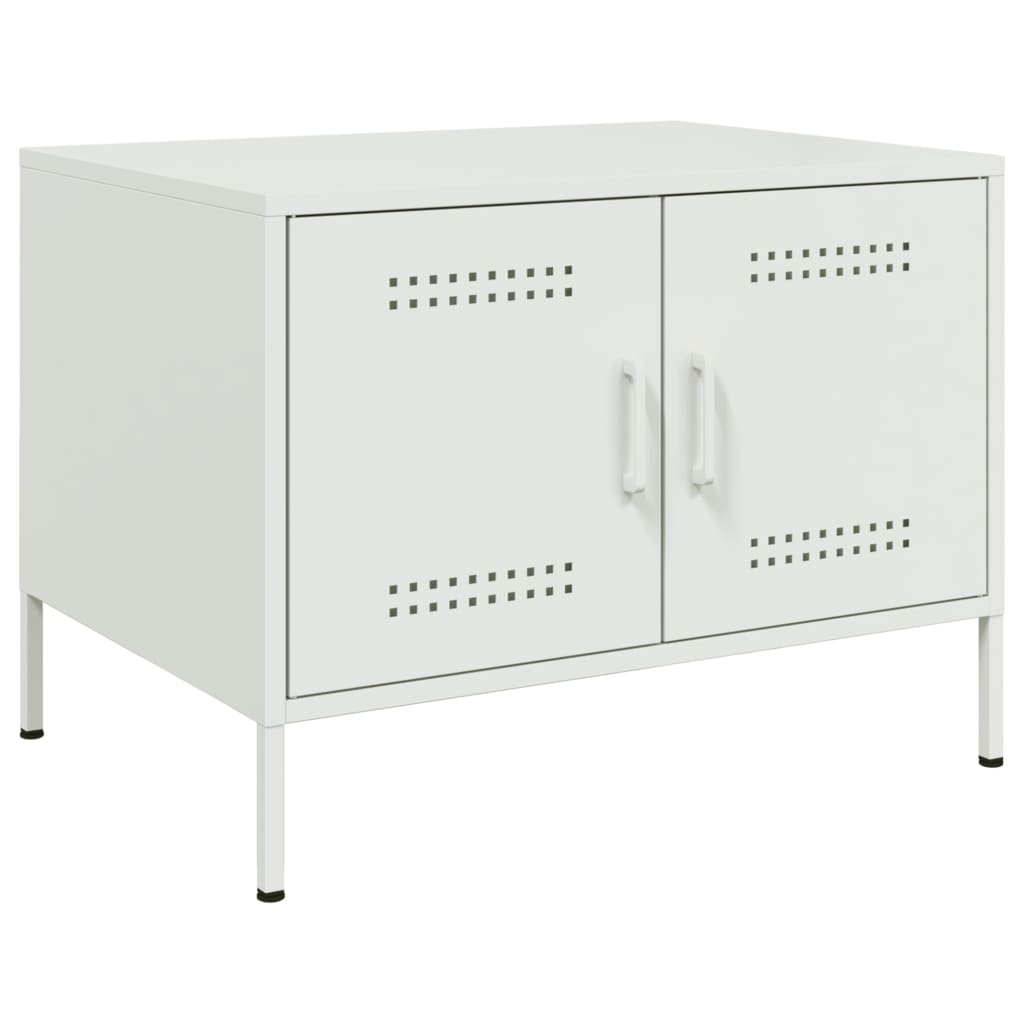 vidaXL Coffee Table White 68x50x50,5 cm Steel