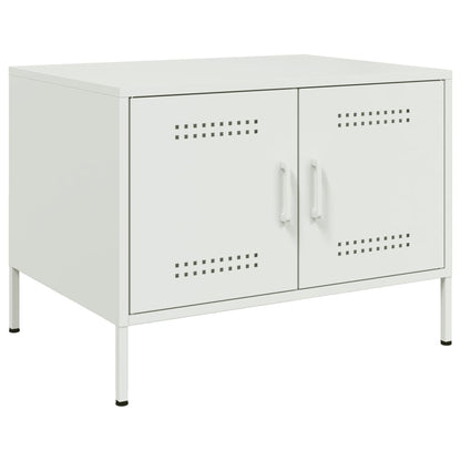 vidaXL Coffee Table White 68x50x50,5 cm Steel
