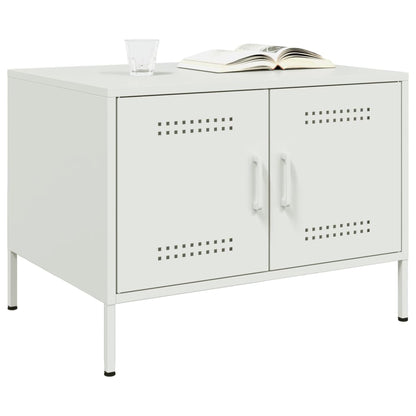vidaXL Coffee Table White 68x50x50,5 cm Steel