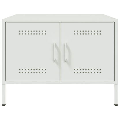 vidaXL Coffee Table White 68x50x50.5 cm Steel