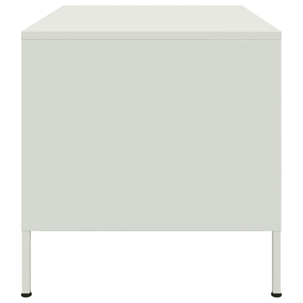 vidaXL Coffee Table White 68x50x50.5 cm Steel