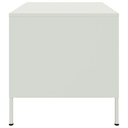 vidaXL Coffee Table White 68x50x50.5 cm Steel