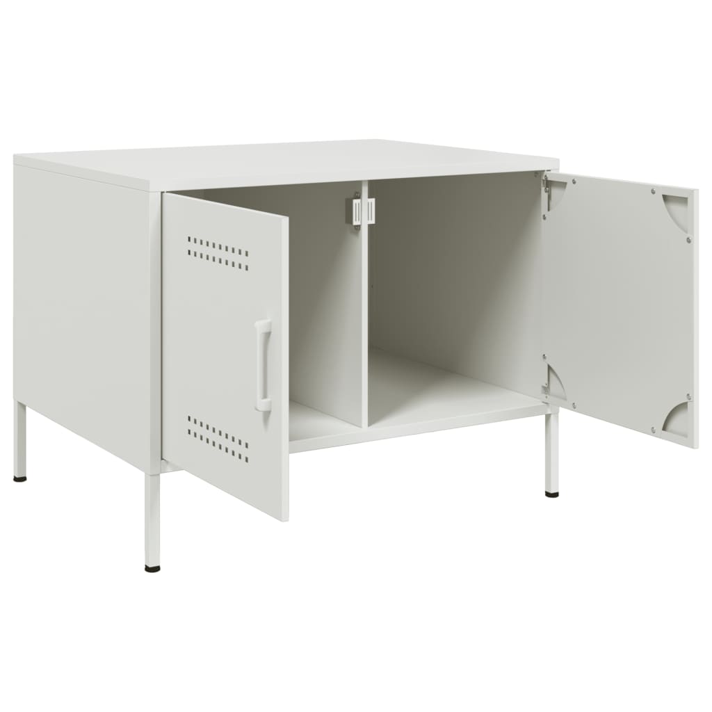 vidaXL Coffee Table White 68x50x50,5 cm Steel