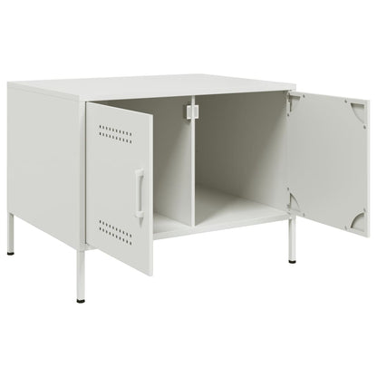 vidaXL Coffee Table White 68x50x50,5 cm Steel