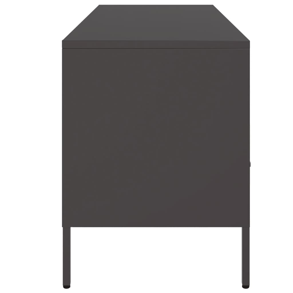 vidaXL TV Cabinet Black 100.5x39x50.5 cm Steel