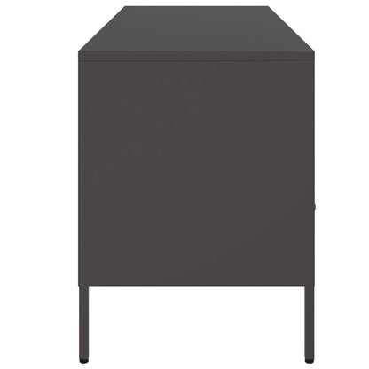 vidaXL TV Cabinet Black 100.5x39x50.5 cm Steel