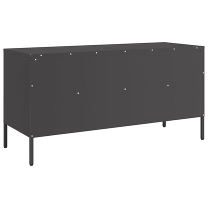 vidaXL TV Cabinet Black 100.5x39x50.5 cm Steel