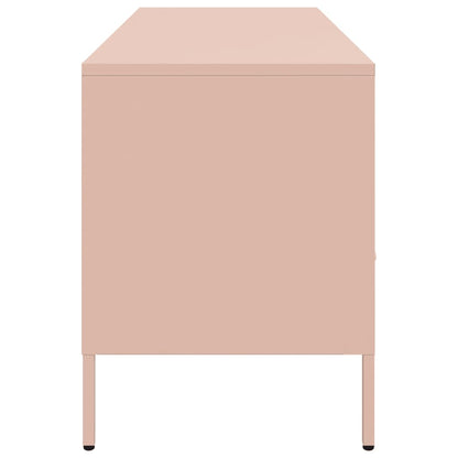 vidaXL TV Cabinet Pink 100.5x39x50.5 cm Steel