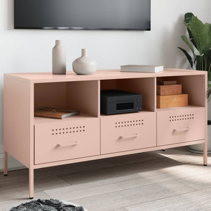vidaXL TV Cabinet Pink 100,5x39x50,5 cm Steel