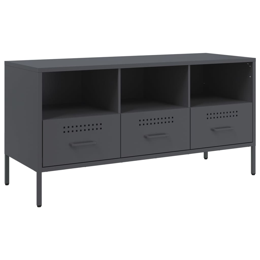 vidaXL TV Cabinet Anthracite 100.5x39x50.5 cm Steel
