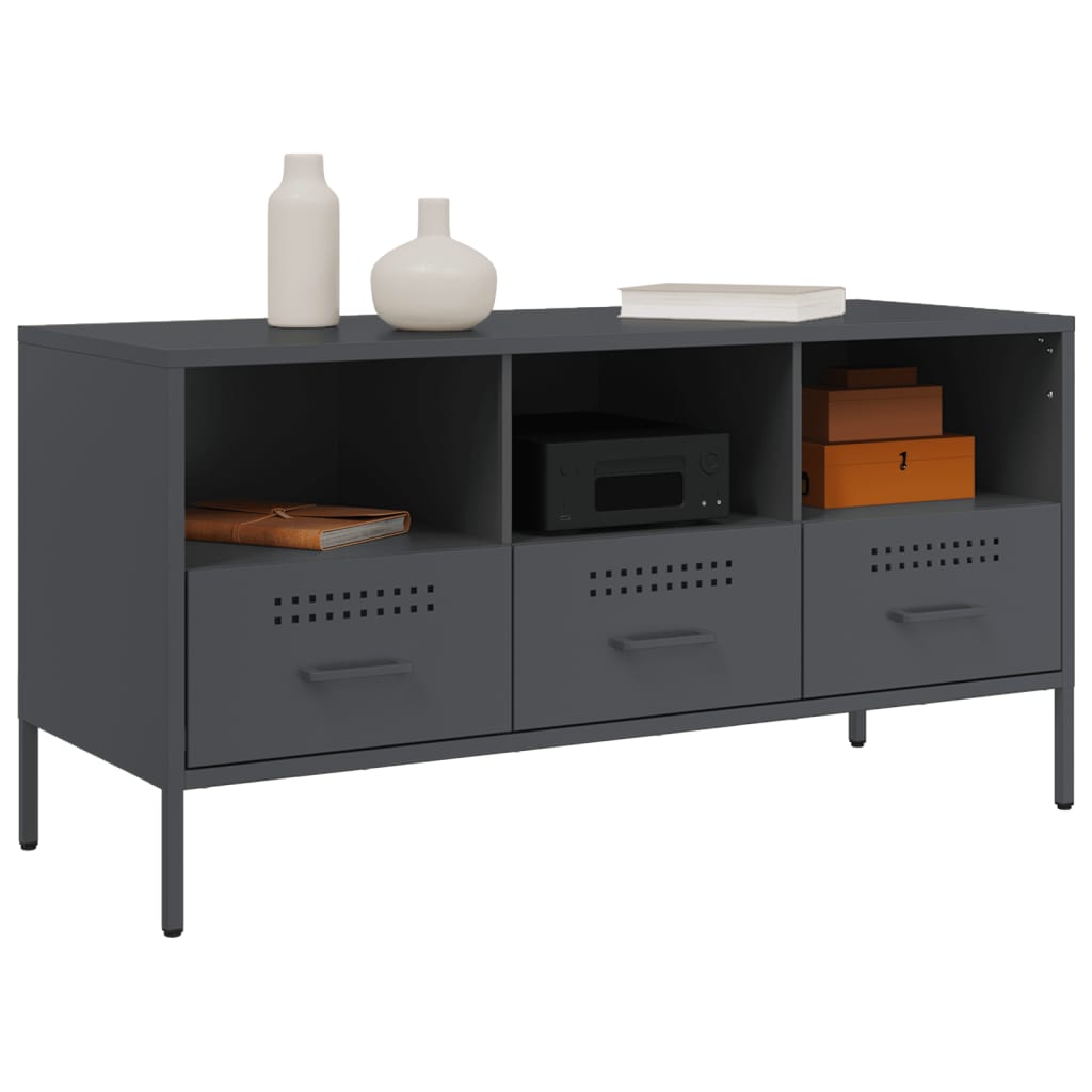 vidaXL TV Cabinet Anthracite 100,5x39x50,5 cm Steel