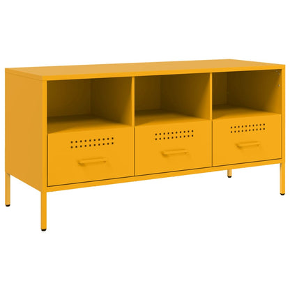 vidaXL TV Cabinet Mustard Yellow 100,5x39x50,5 cm Steel