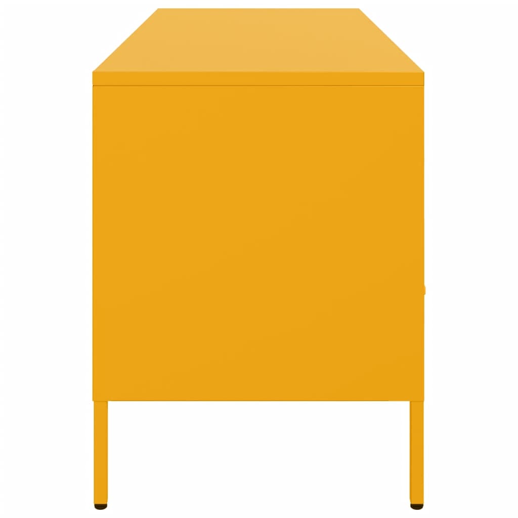 vidaXL TV Cabinet Mustard Yellow 100.5x39x50.5 cm Steel