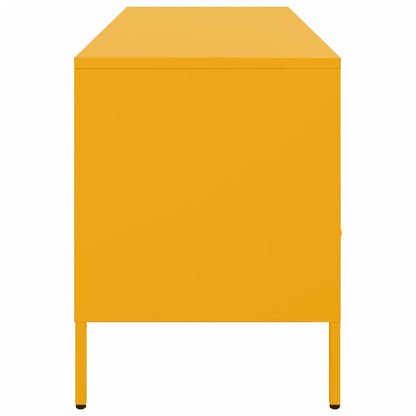 vidaXL TV Cabinet Mustard Yellow 100.5x39x50.5 cm Steel