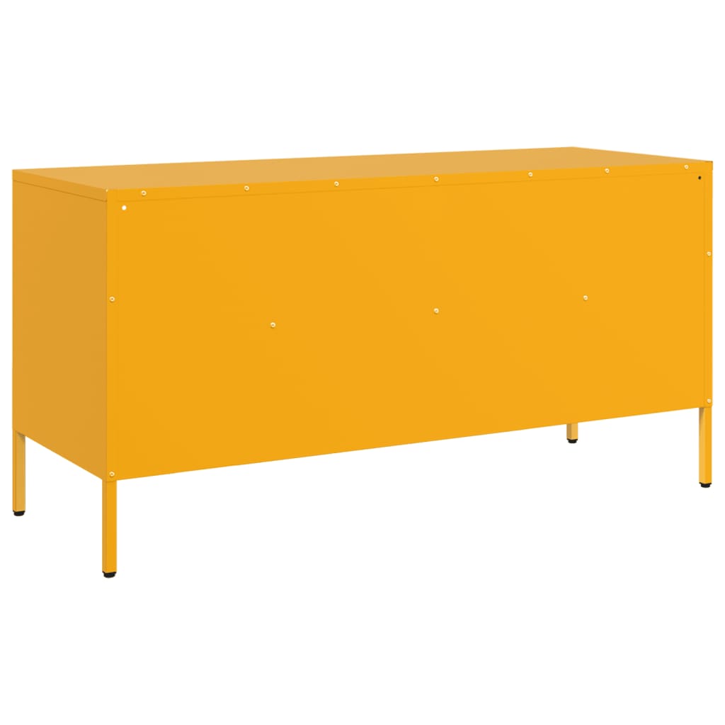 vidaXL TV Cabinet Mustard Yellow 100,5x39x50,5 cm Steel