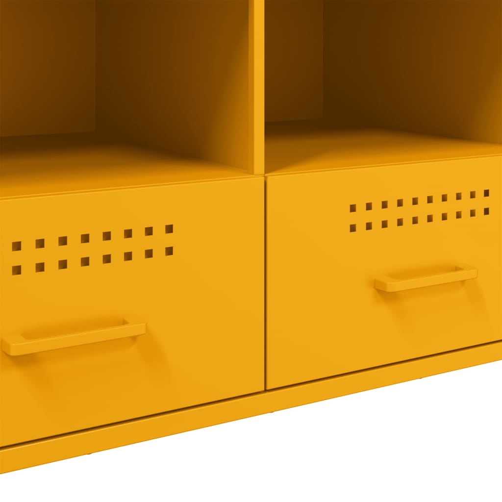 vidaXL TV Cabinet Mustard Yellow 100,5x39x50,5 cm Steel
