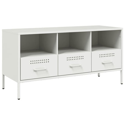 vidaXL TV Cabinet White 100,5x39x50,5 cm Steel