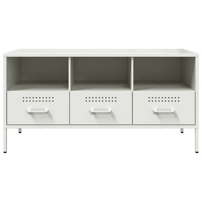 vidaXL TV Cabinet White 100.5x39x50.5 cm Steel