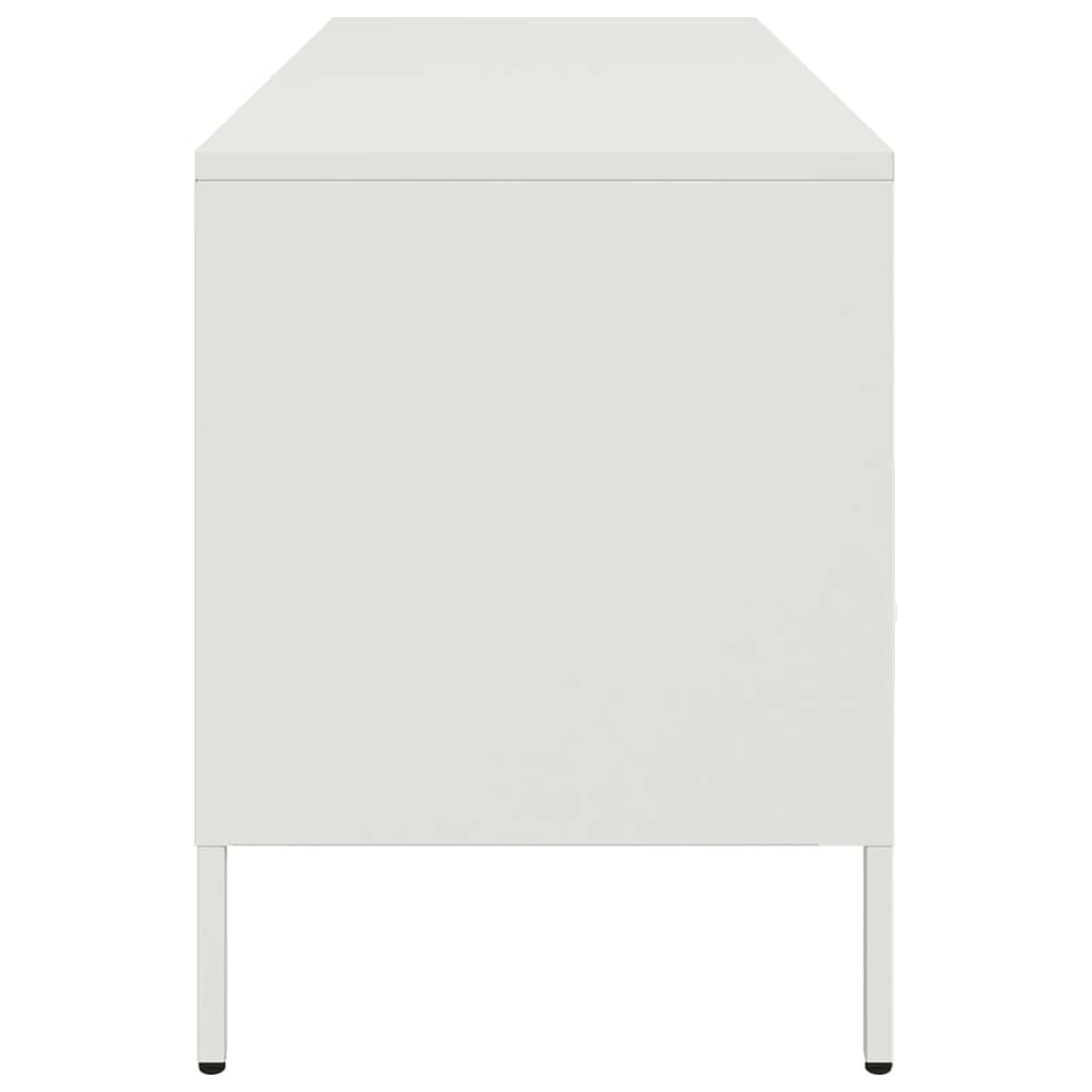vidaXL TV Cabinet White 100.5x39x50.5 cm Steel