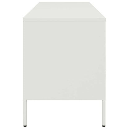 vidaXL TV Cabinet White 100.5x39x50.5 cm Steel