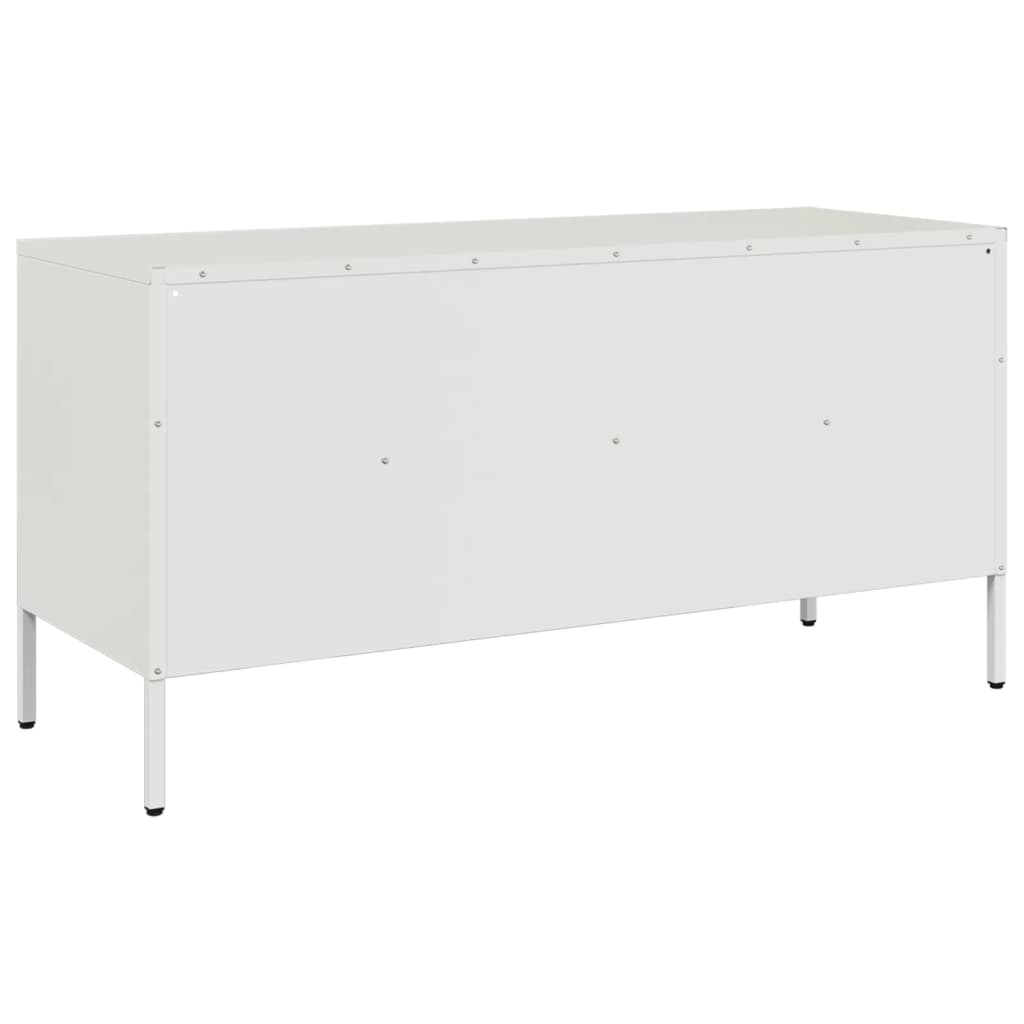 vidaXL TV Cabinet White 100.5x39x50.5 cm Steel