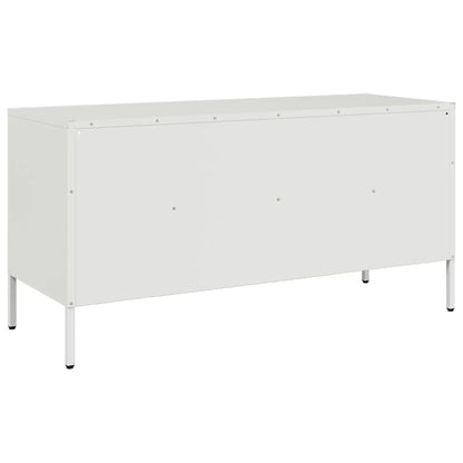 vidaXL TV Cabinet White 100.5x39x50.5 cm Steel