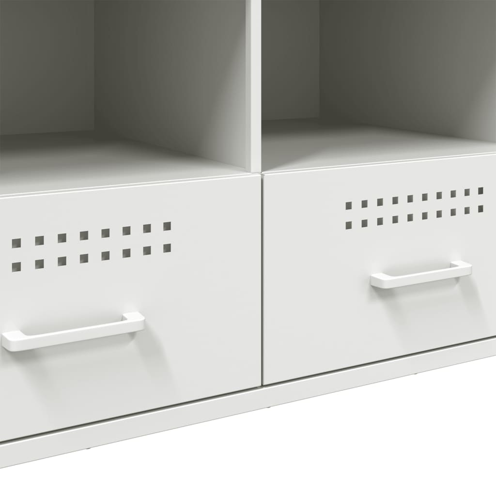 vidaXL TV Cabinet White 100.5x39x50.5 cm Steel