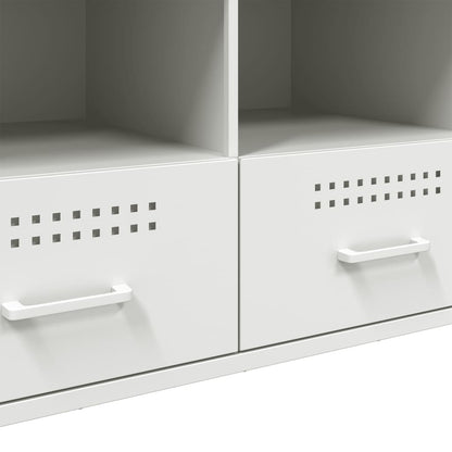 vidaXL TV Cabinet White 100.5x39x50.5 cm Steel