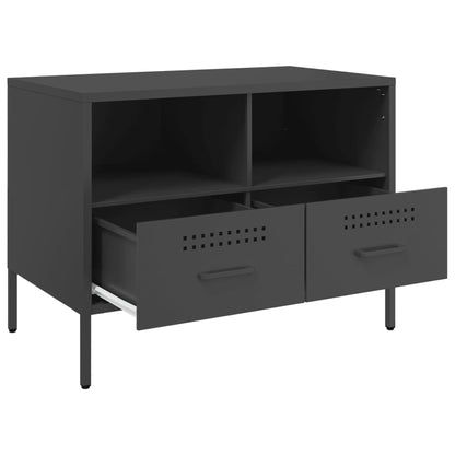 vidaXL TV Cabinet Black 68x39x50.5 cm Steel