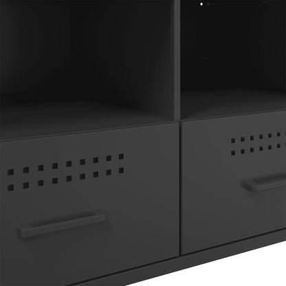 vidaXL TV Cabinet Black 68x39x50.5 cm Steel