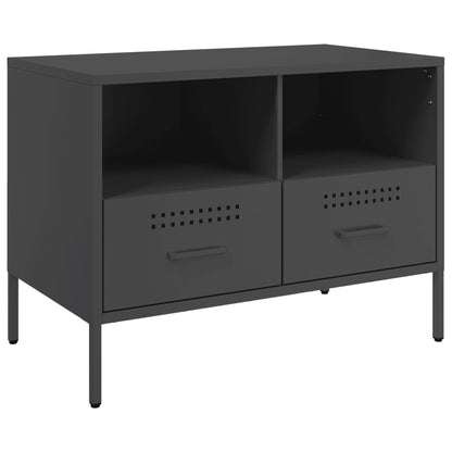 vidaXL TV Cabinets 2 pcs Black 68x39x50.5 cm Steel