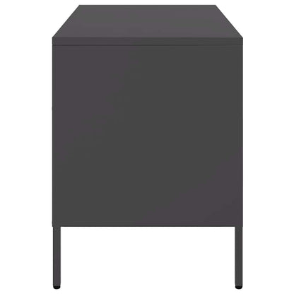 vidaXL TV Cabinets 2 pcs Black 68x39x50.5 cm Steel