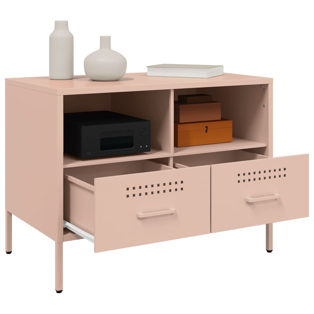 vidaXL TV Cabinet Pink 68x39x50,5 cm Steel