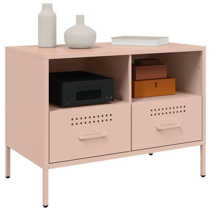 vidaXL TV Cabinets 2 pcs Pink 68x39x50.5 cm Steel