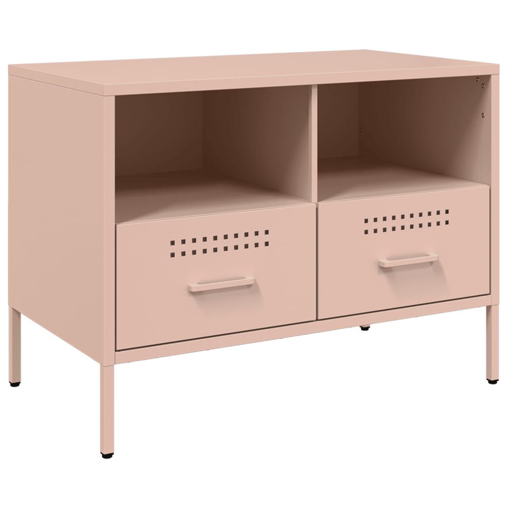 vidaXL TV Cabinets 2 pcs Pink 68x39x50.5 cm Steel