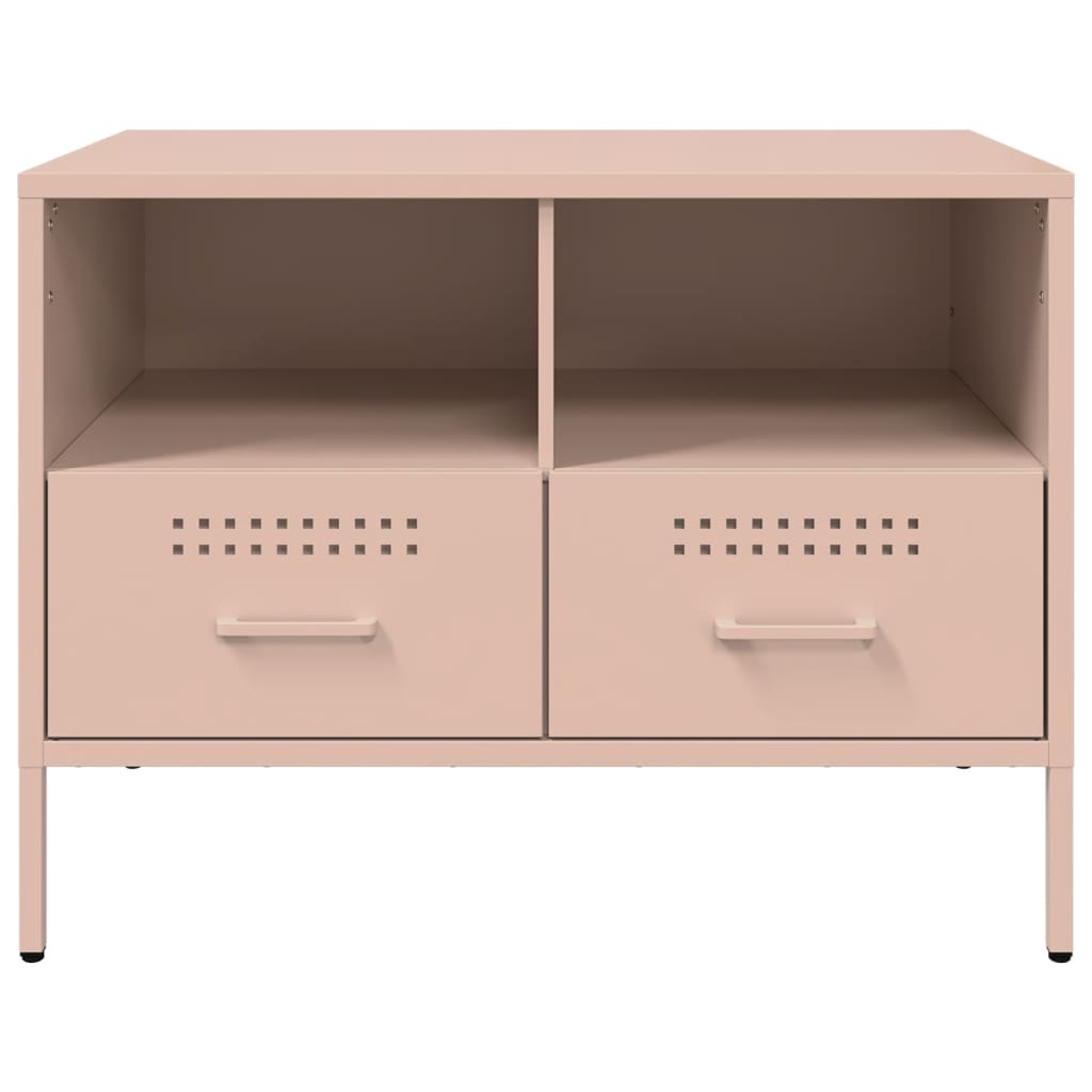 vidaXL TV Cabinets 2 pcs Pink 68x39x50.5 cm Steel