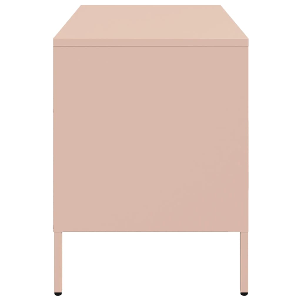 vidaXL TV Cabinets 2 pcs Pink 68x39x50.5 cm Steel
