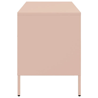 vidaXL TV Cabinets 2 pcs Pink 68x39x50.5 cm Steel