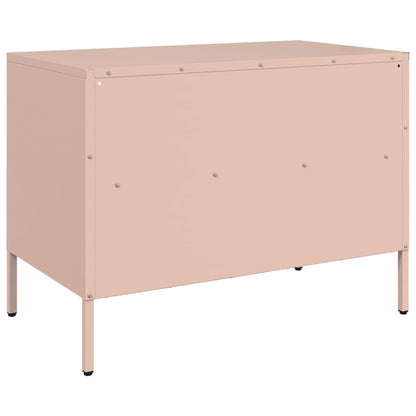 vidaXL TV Cabinets 2 pcs Pink 68x39x50.5 cm Steel