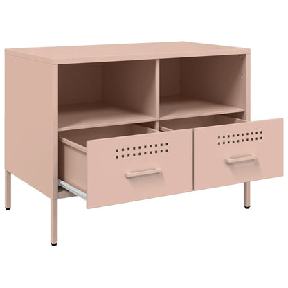 vidaXL TV Cabinets 2 pcs Pink 68x39x50.5 cm Steel