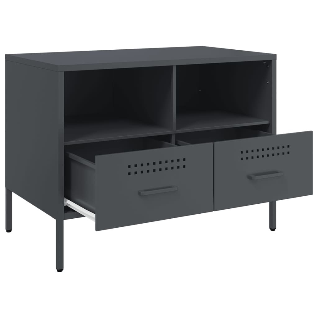 vidaXL TV Cabinets 2 pcs Anthracite 68x39x50.5 cm Steel