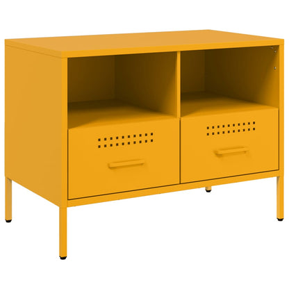 vidaXL TV Cabinet Mustard Yellow 68x39x50,5 cm Steel