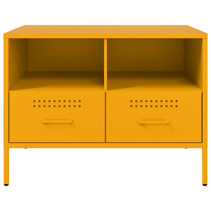 vidaXL TV Cabinets 2 pcs Mustard Yellow 68x39x50.5 cm Steel